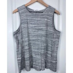 Athleta Gray Striped Flowy Crewneck Tank Women's Size XL